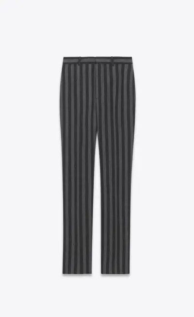 Saint Laurent Paris o1bcso1str1224 High Waisted Pants in Nior/Grey Size US 30 / EU 46 - 1 Thumbnail