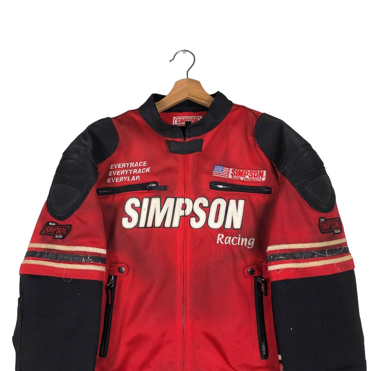 Japanese Brand 🔥VINTAGE BIKER JACKET RACING WEAR SIMPSON BIG LOGO Size US L / EU 52-54 / 3 - 5 Thumbnail