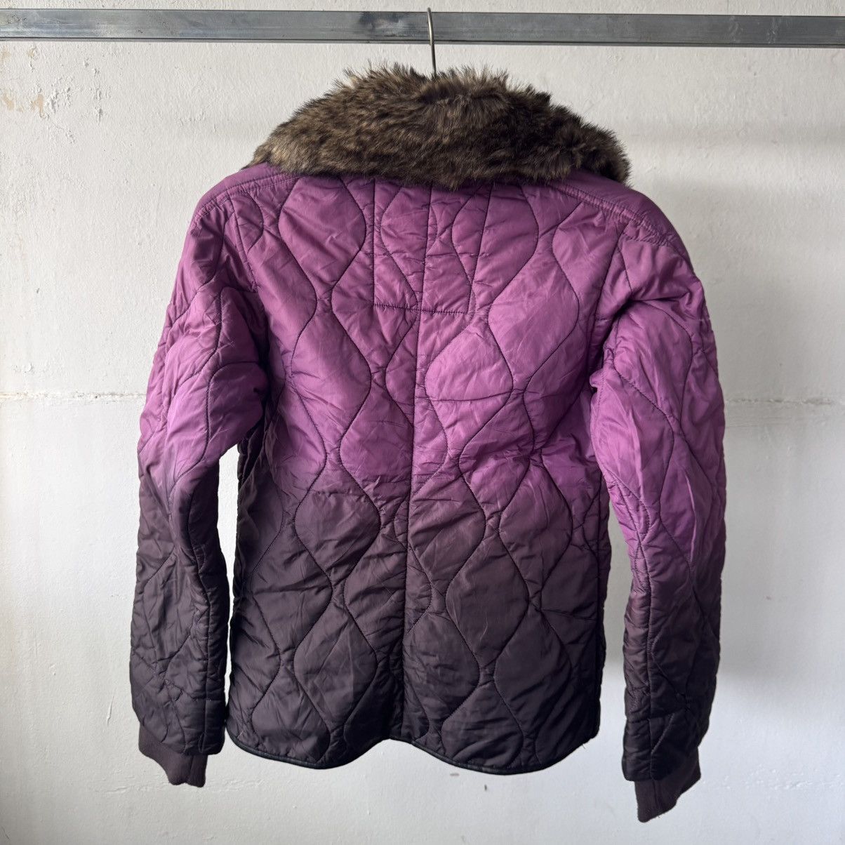 If Six Was Nine Diesel Fur Gradient Asymmetrical Puffer Jacket Size S / US 4 / IT 40 - 2 Thumbnail