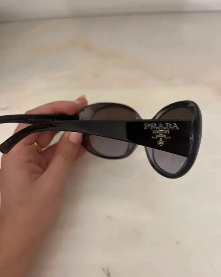 PRADA Sunglasses Rectangle Wrap Shield Metal Symbole RI915
