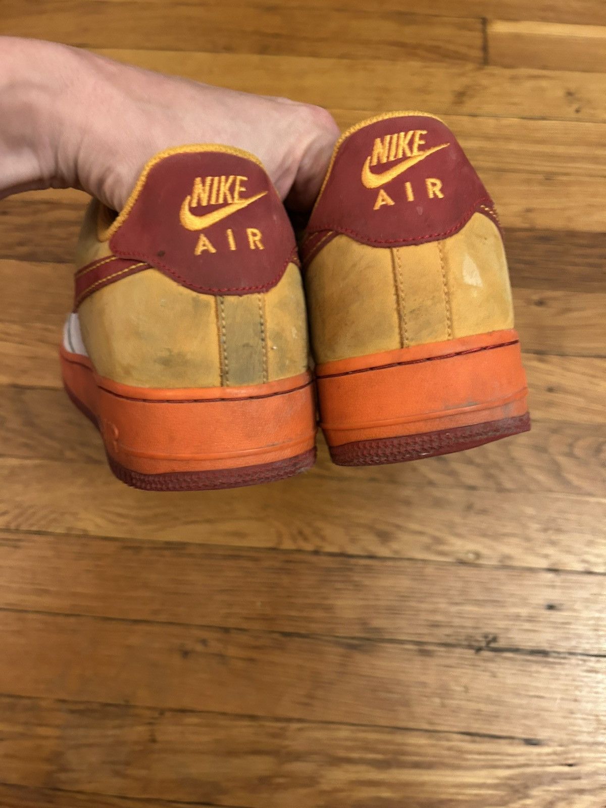 Nike Nike Air Force 1s orange/red/white/off white size 11 Size US 11 / EU 44 - 5 Thumbnail