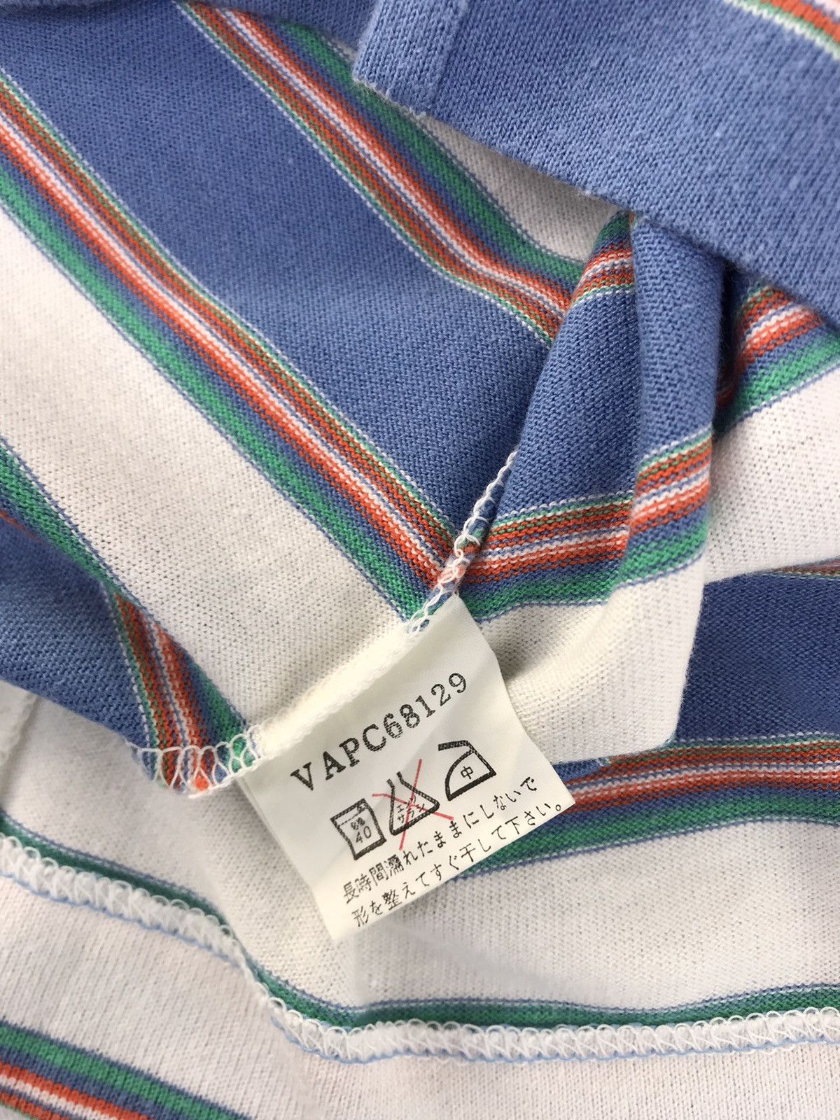 Japanese Brand Van Jac Striped Block Polo Tee T-shirt Unisex Wear Size US S / EU 44-46 / 1 - 7 Thumbnail