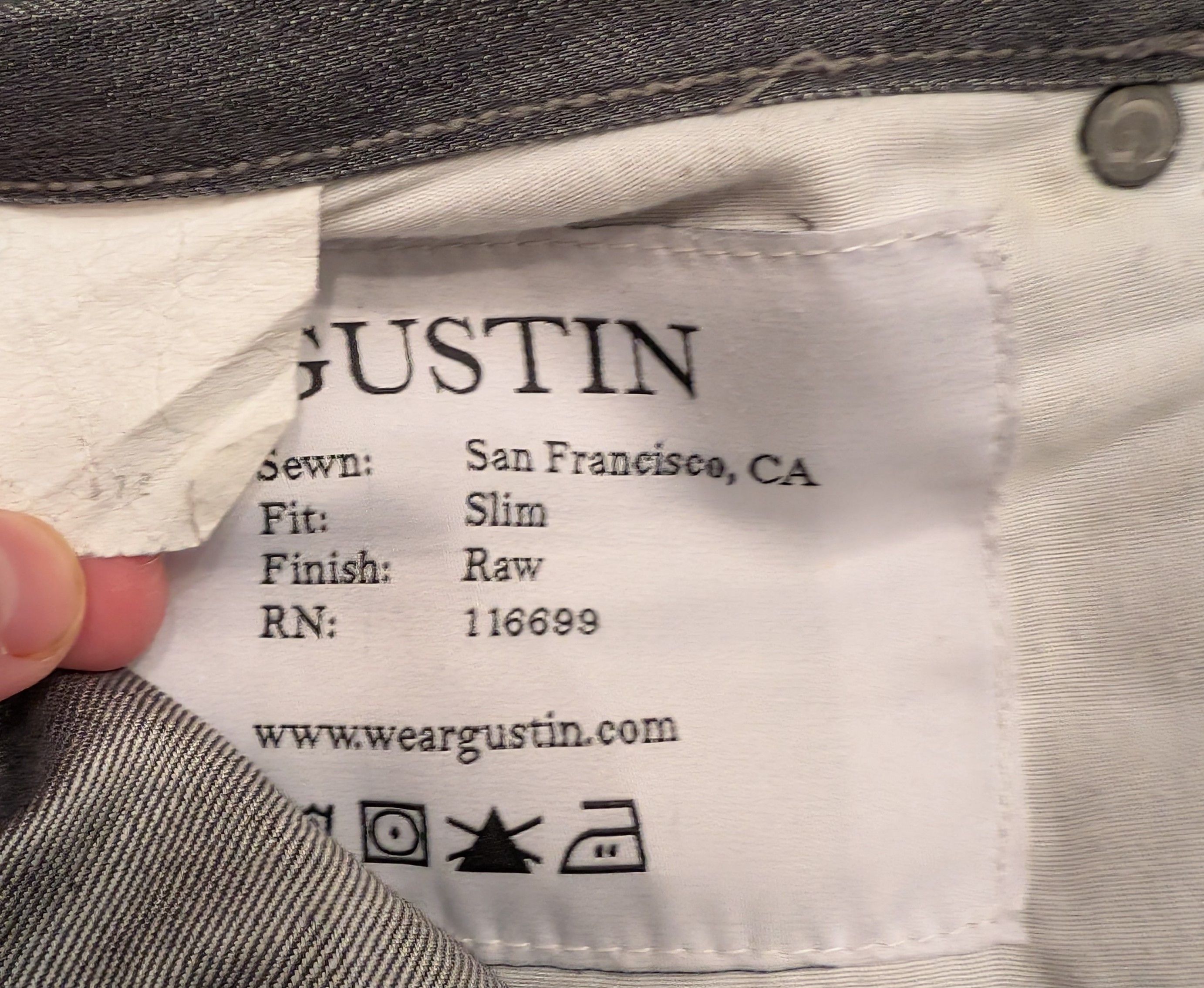 Gustin RARE Gustin #72 The Grey Silk Selvedge Slim Denim Jeans Size US 32 / EU 48 - 3 Thumbnail