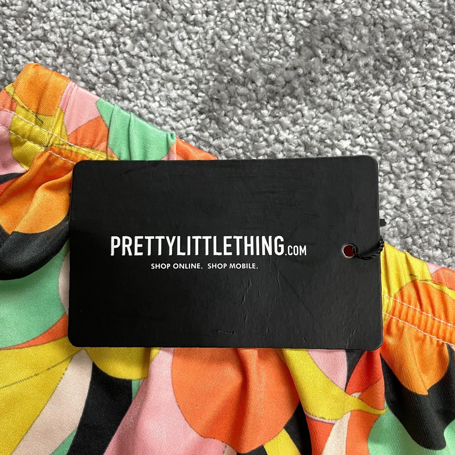 PrettyLittleThing PRETTYLITTLETHING Skirt Women Mini Knee Length Multicolor Pattern Colorful Stretch NWT New 10 Elastic Waist Size 32" / US 10 / IT 46 - 4 Thumbnail