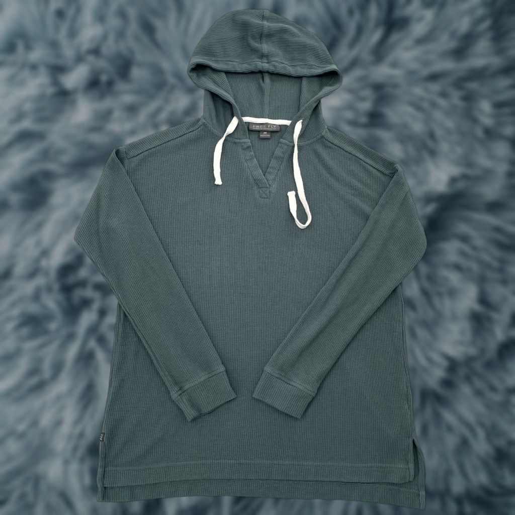 Vintage Free Fly Hoodie Mens Pullover Sweatshirt Green Medium Size US M / EU 48-50 / 2 - 1 Thumbnail