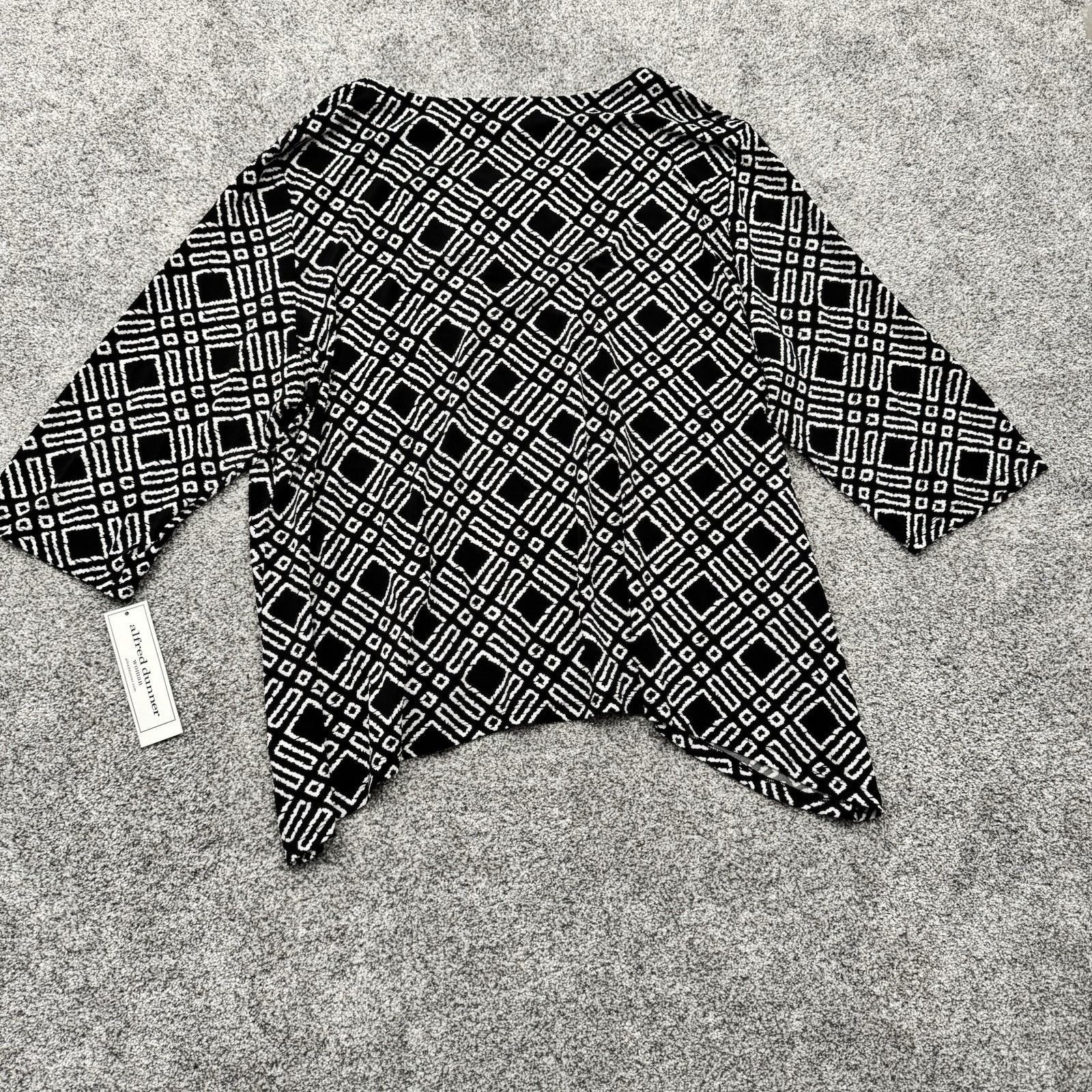 Other Alfred Dunner Blouse Womens 3X Plus Boho Jacquard Knit Size 3XL / US 20-22 - 5 Thumbnail