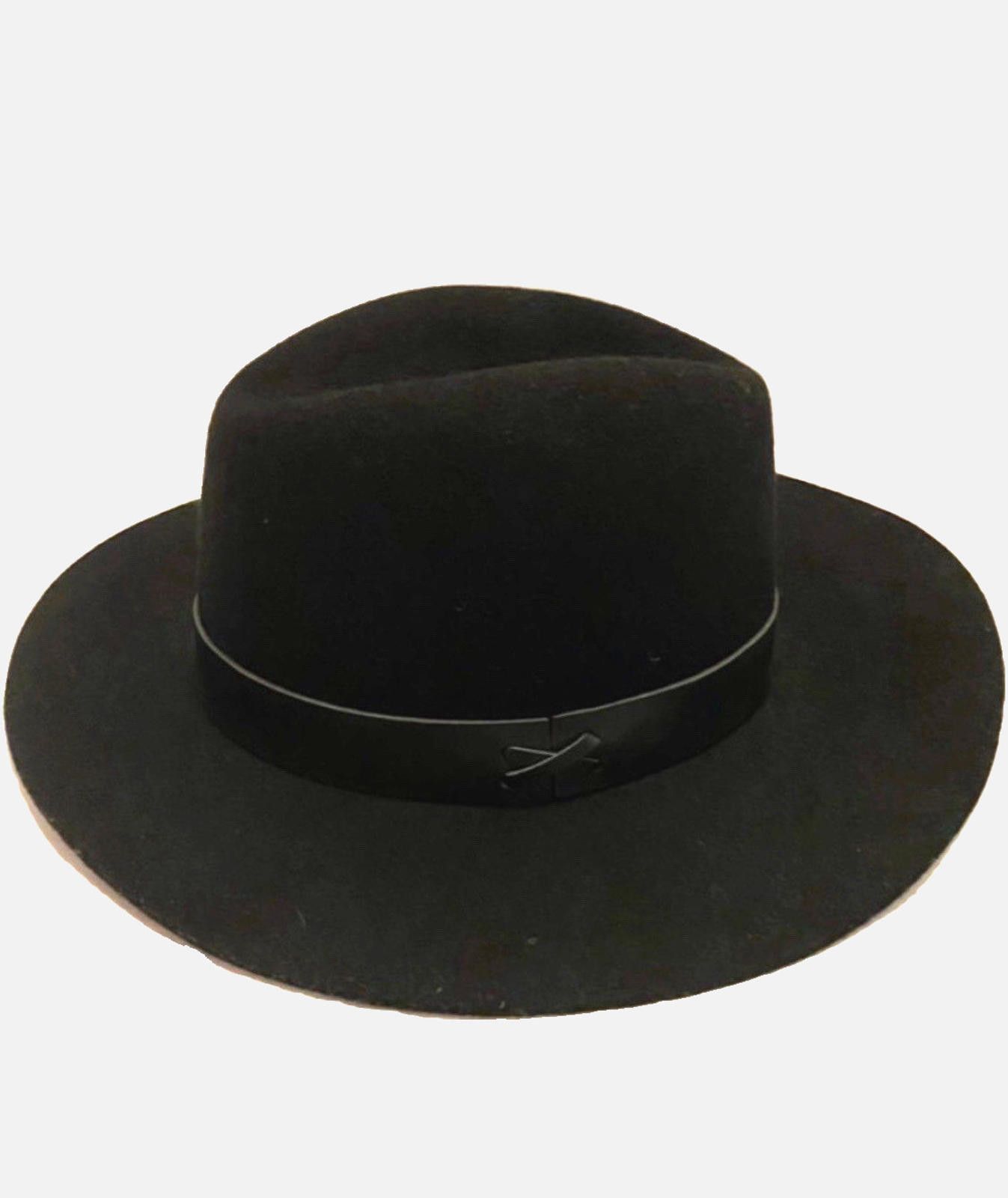 Other NWT Hat Attack 100% Wool Felt Fedora Leather Trim Black Hat Size ONE SIZE - 1 Thumbnail