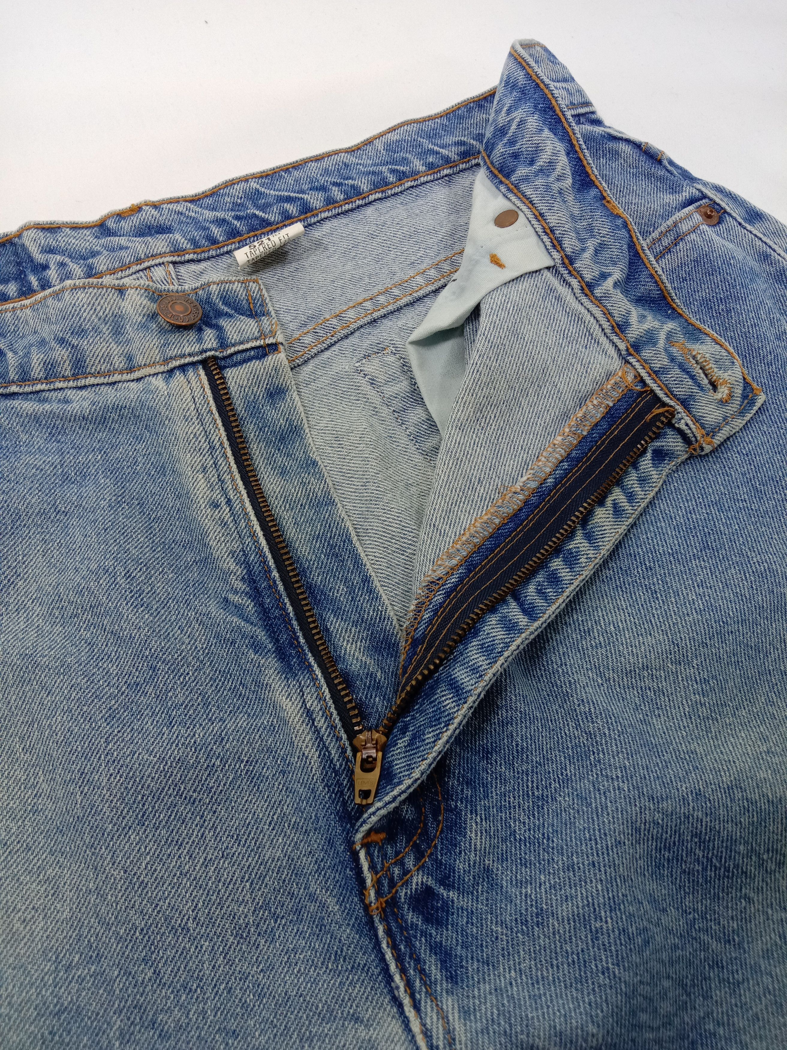 Levi's Vintage 90s Levi's 521 Jeans Blue Wash Tapered Fit Denim Size 33" - 9 Thumbnail