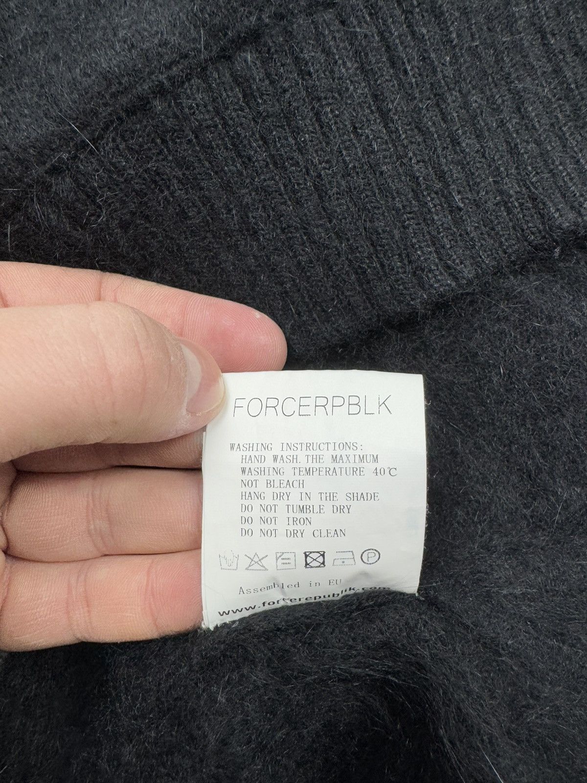 Japanese Brand Forcerepublik Black Wool Hoodie Oversized Size US XXL / EU 58 / 5 - 14 Thumbnail