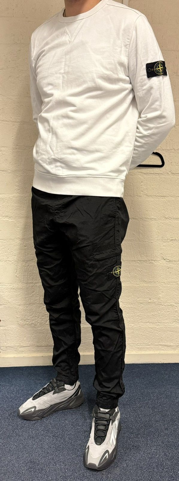 image of Stone Island Nylon Metal Pants in Black, Men's (Size 32)