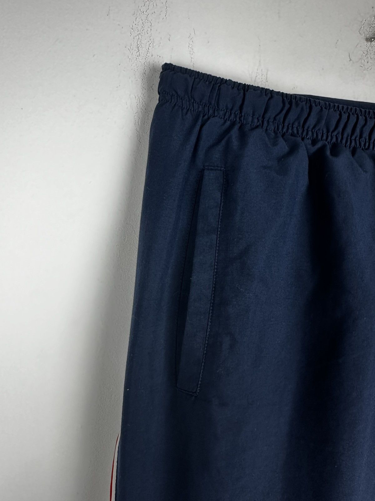 Nike Nike Mini Swoosh Logo Nylon Stripe Track Pants Y2K Vintage Size US 34 / EU 50 - 8 Thumbnail