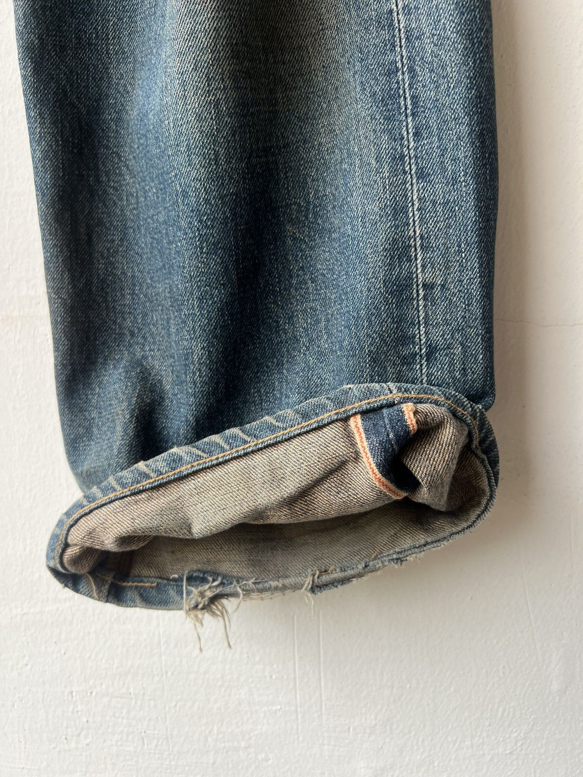 Edwin Vintage Y2K 2000s Edwin Aging Dirty Mud Denim Selvedge Jeans Size US 29 - 15 Thumbnail