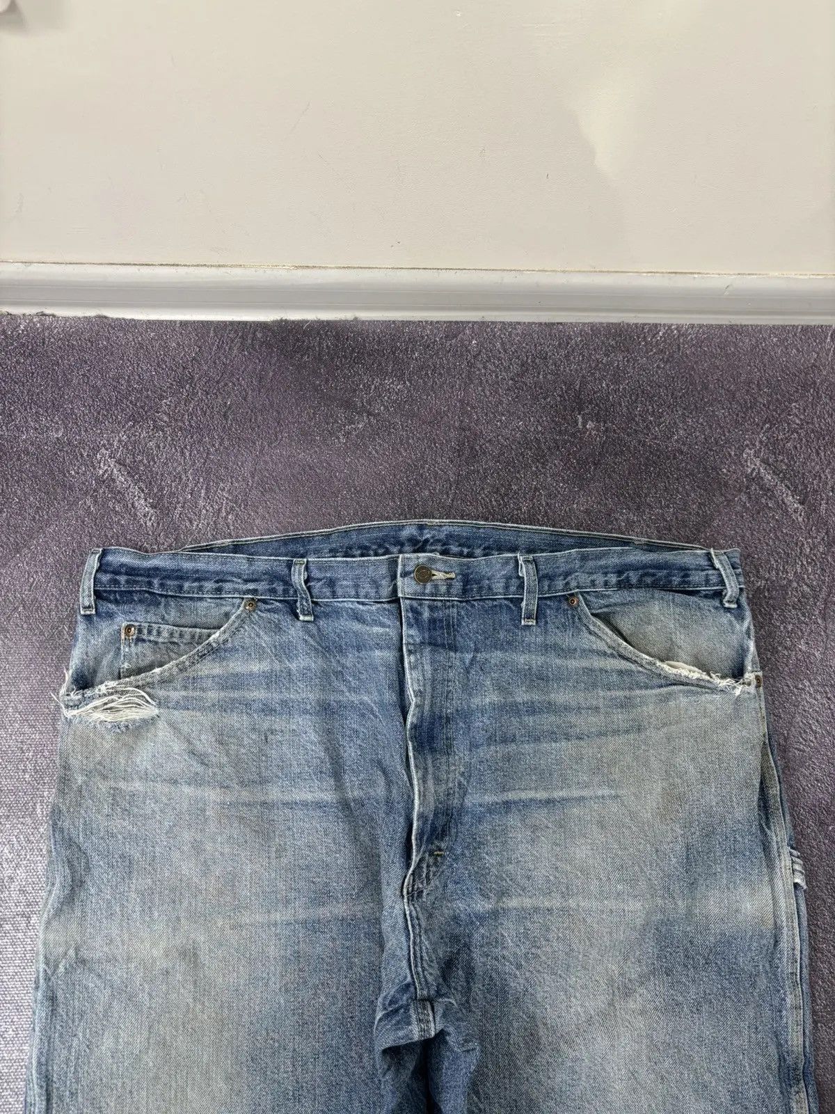 Dickies × Vintage Vintage Dickies Y2K Skate Faded Light Blue Hype Baggy Jeans Size US 44 / EU 60 - 7 Thumbnail
