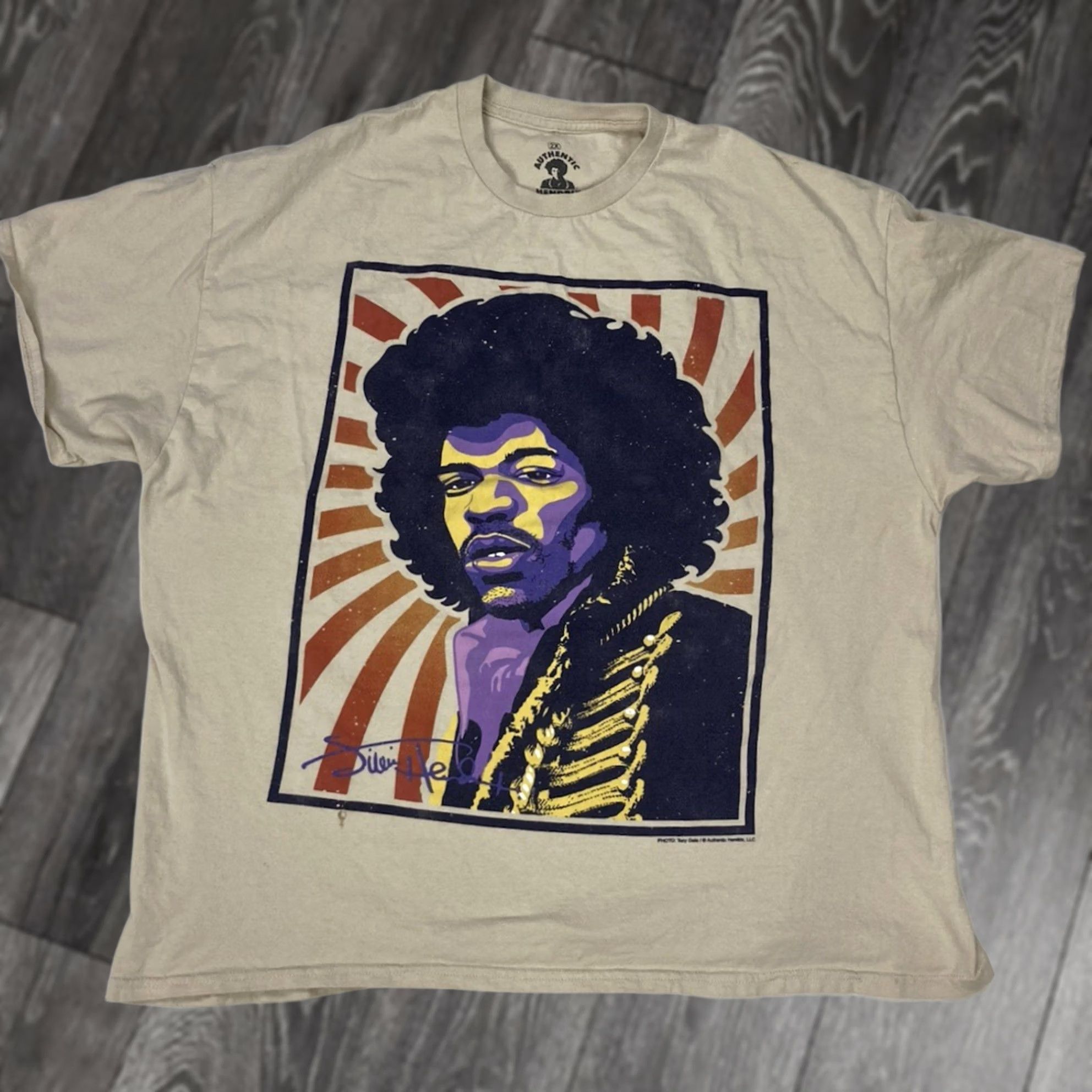 Vintage VINTAGE Jimi Hendrix Graphic T-shirt Men XXL Beige Short Sleeve Music Size US XXL / EU 58 / 5 - 1 Thumbnail