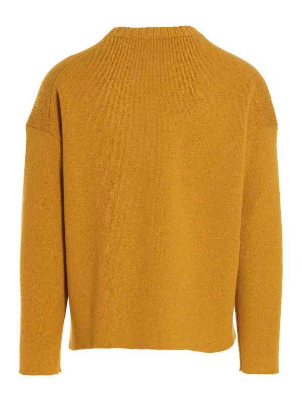 Jil Sander o1y1124 Long Sleeves Wool Sweater in Yellow Size US M / EU 48-50 / 2 - 2 Thumbnail