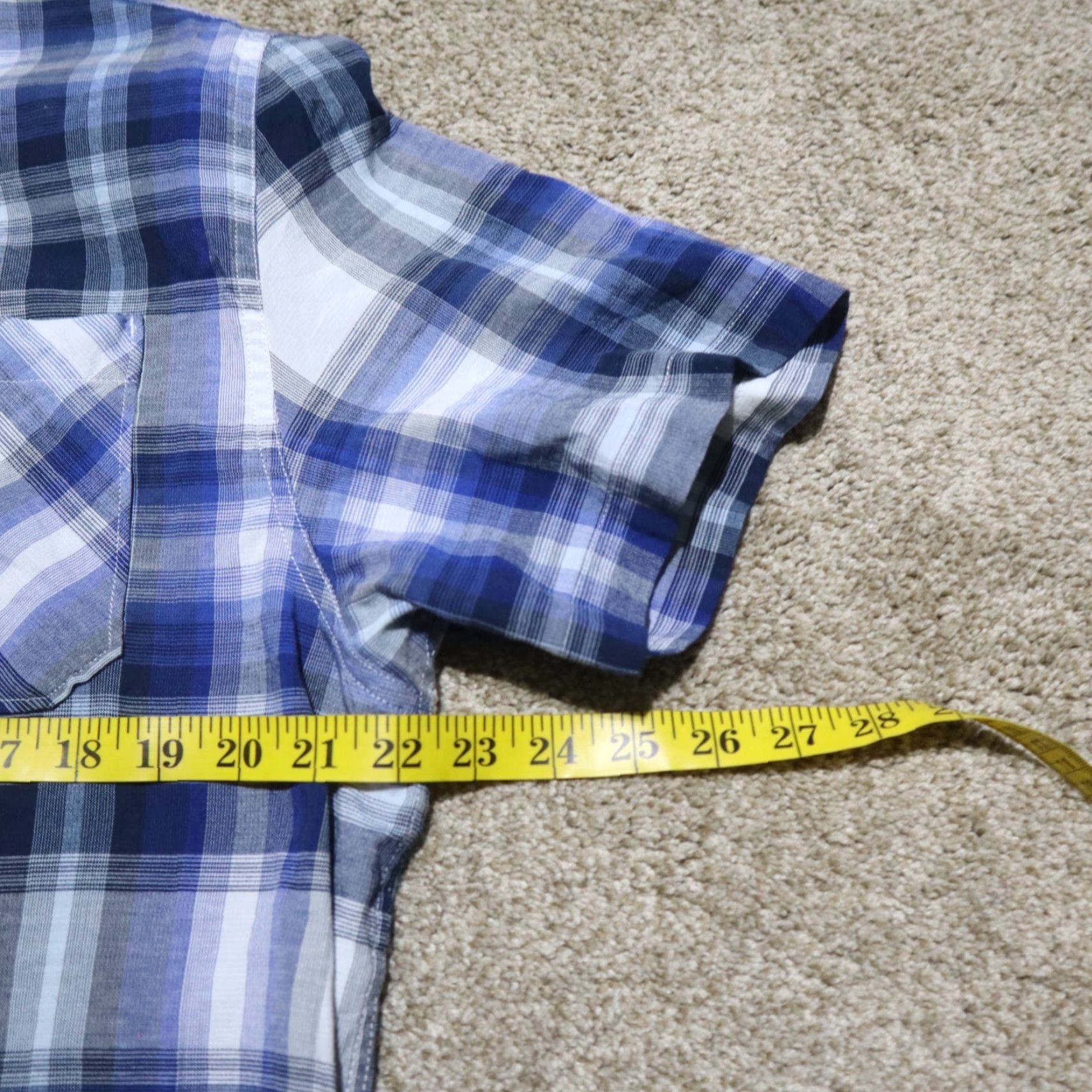 Vintage Rustic Ridge Shirt Dark Blue Plaid Long Sleeve Button-Up Collared Adult Men L Blue Mens Size US L / EU 52-54 / 3 - 5 Thumbnail