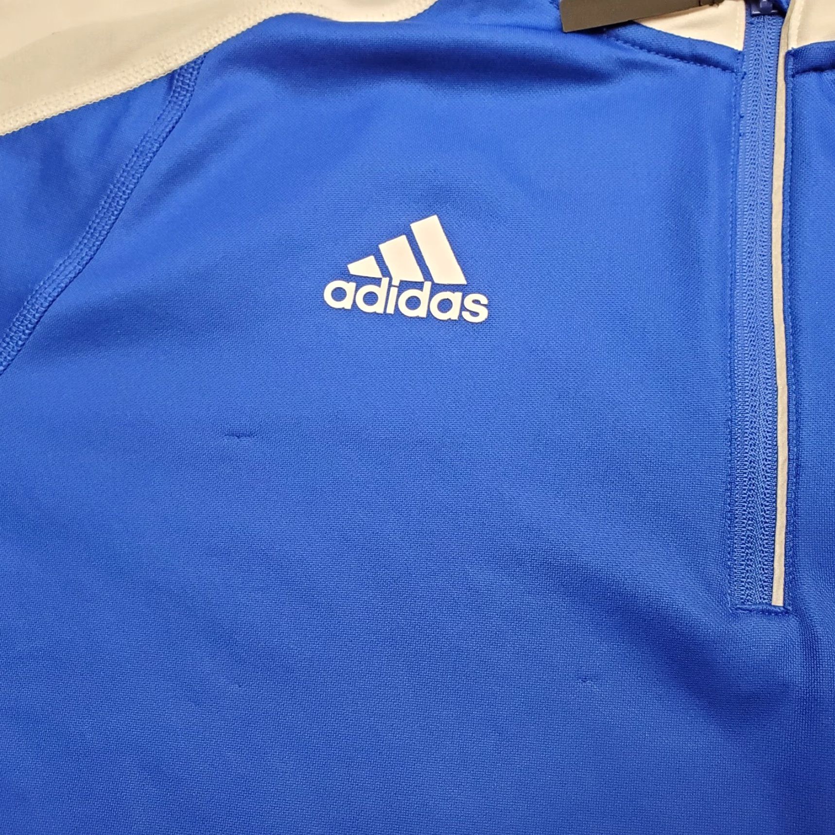 Adidas VINTAGE Adidas Mens Large Pullover Climalite 1/4 Zip Sweater Trojans Running Size US L / EU 52-54 / 3 - 4 Thumbnail