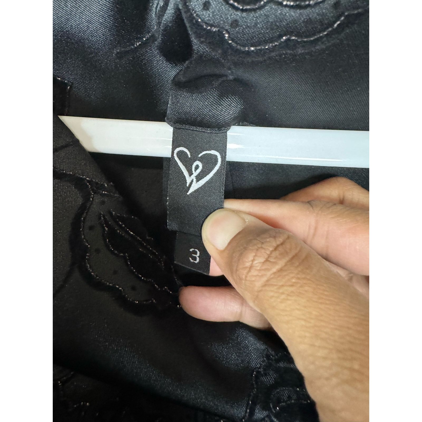 Unknown London Vintage Windsor Black Floral Embroidered Mini Dress Size 3 Size XS / US 0-2 / IT 36-38 - 4 Thumbnail