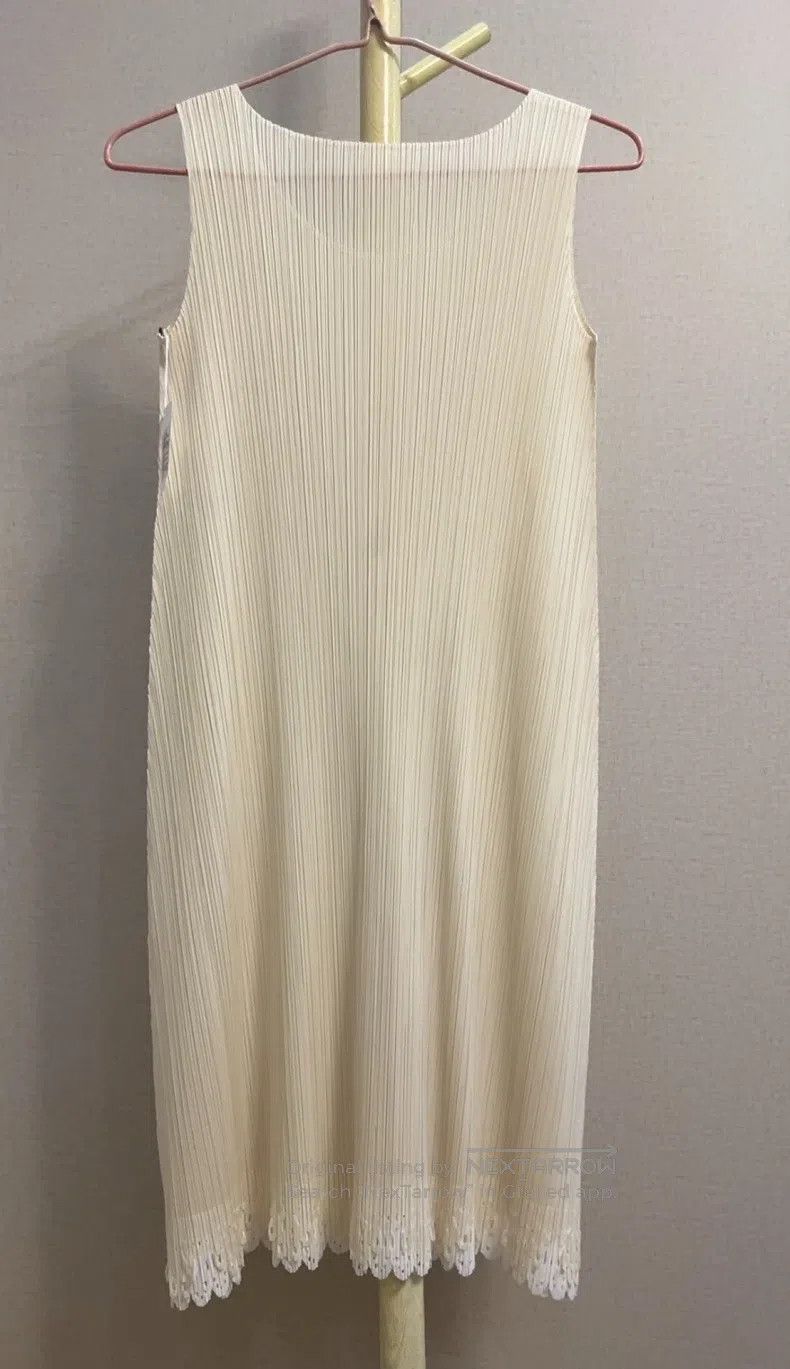 Issey Miyake Issey Miyake Off-white Dress Size L / US 10 / IT 46 - 2 Thumbnail