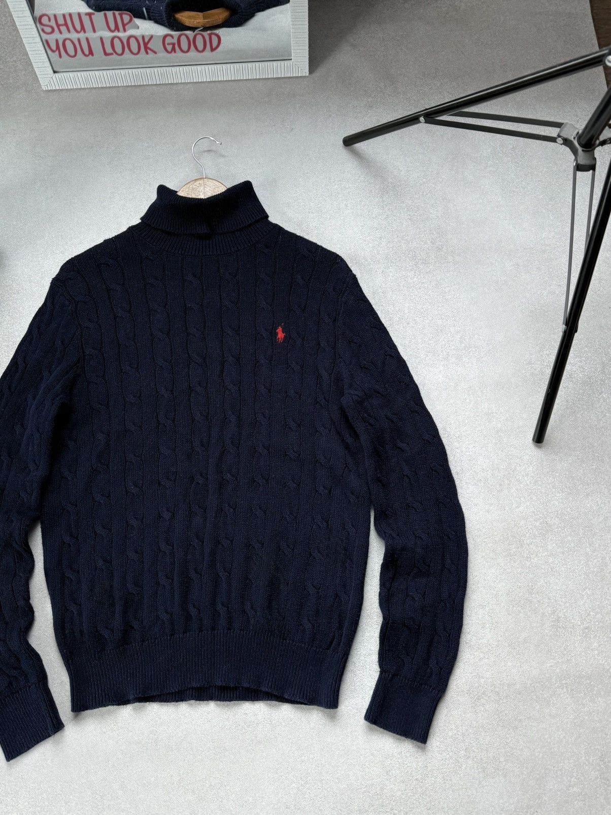 Polo Ralph Lauren Polo Ralph Lauren Sweater Turtleneck Blue Pullover Knitted Size US S / EU 44-46 / 1 - 3 Thumbnail