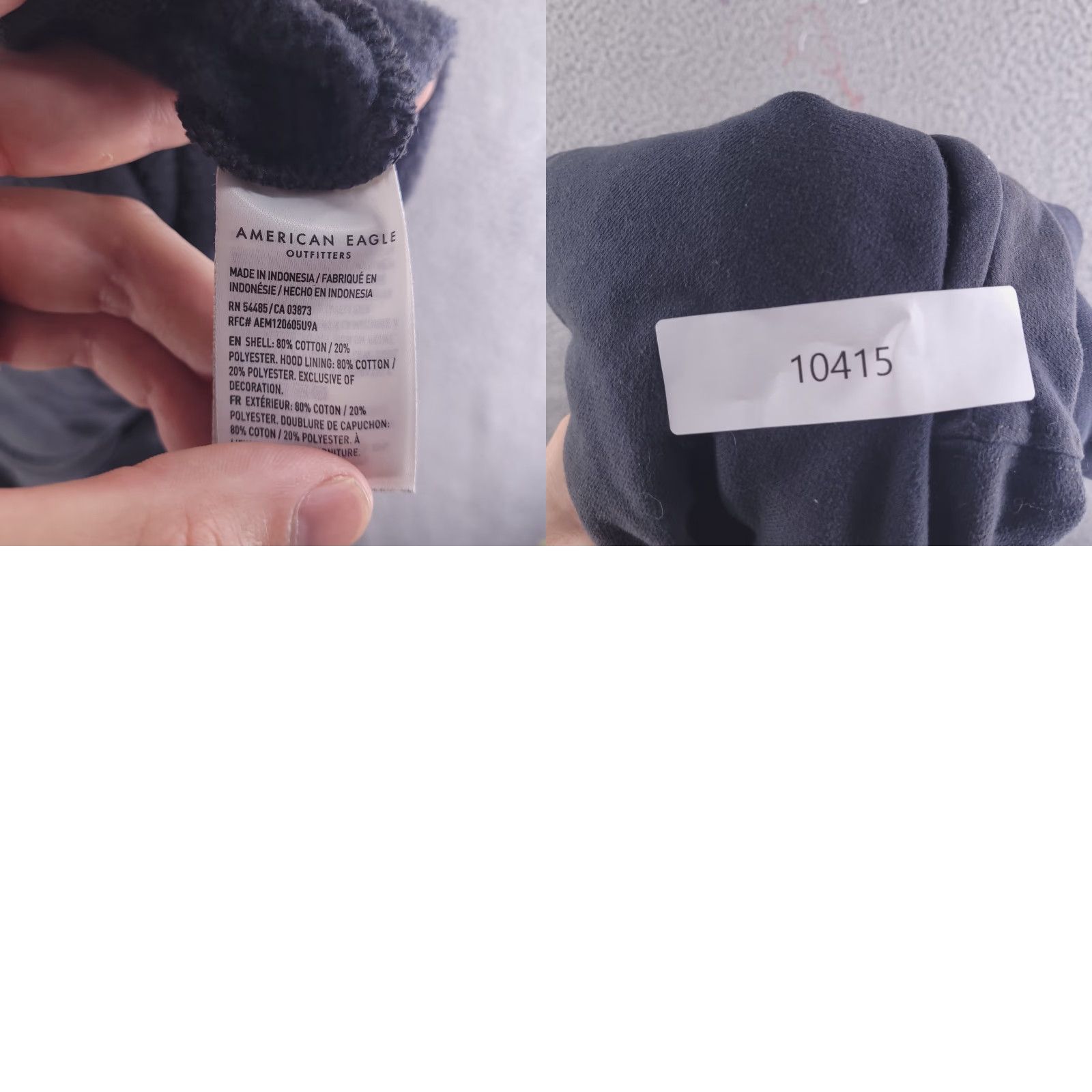 American Eagle Outfitters American Eagle Hoodie Mens XS Black Zip Floral Boxy Fit Fade Sweatshirt Size US XS / EU 42 / 0 - 9 Thumbnail