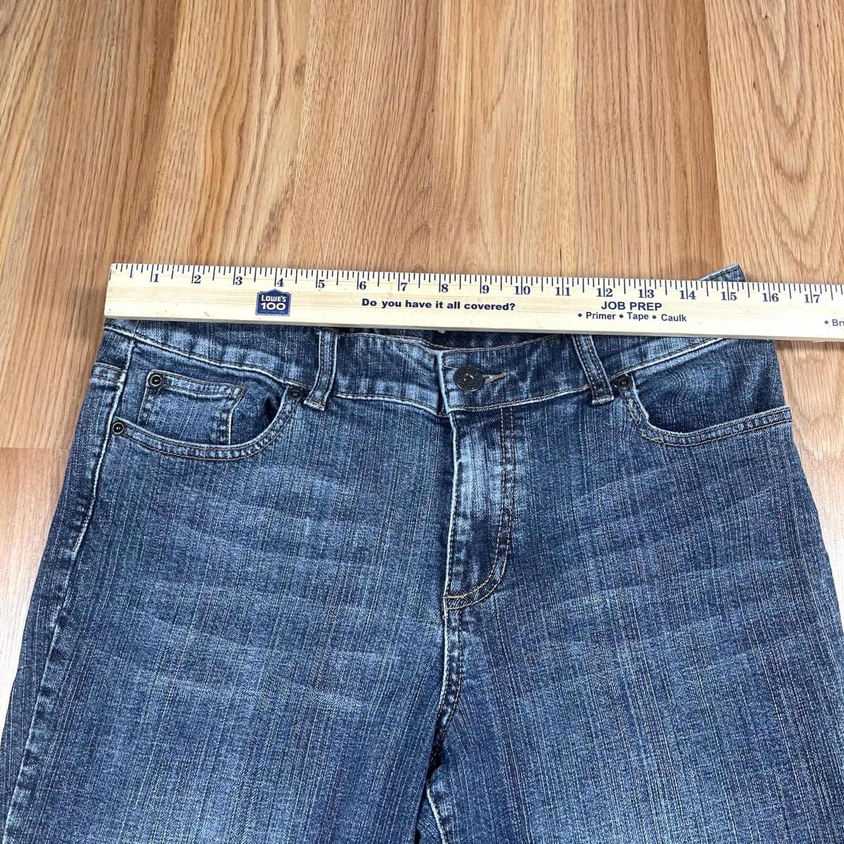 Denime Chico’s Jeans Womens 1.5 Reg Straight Leg Mid Rise Stretch Blue Denim Pants Size 26" / US 2 / IT 38 - 3 Thumbnail