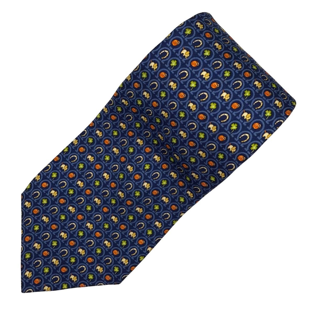 Salvatore Ferragamo Salvatore Ferragamo Silk Tie, Navy, Made in Italy, Like New Size ONE SIZE - 2 Thumbnail