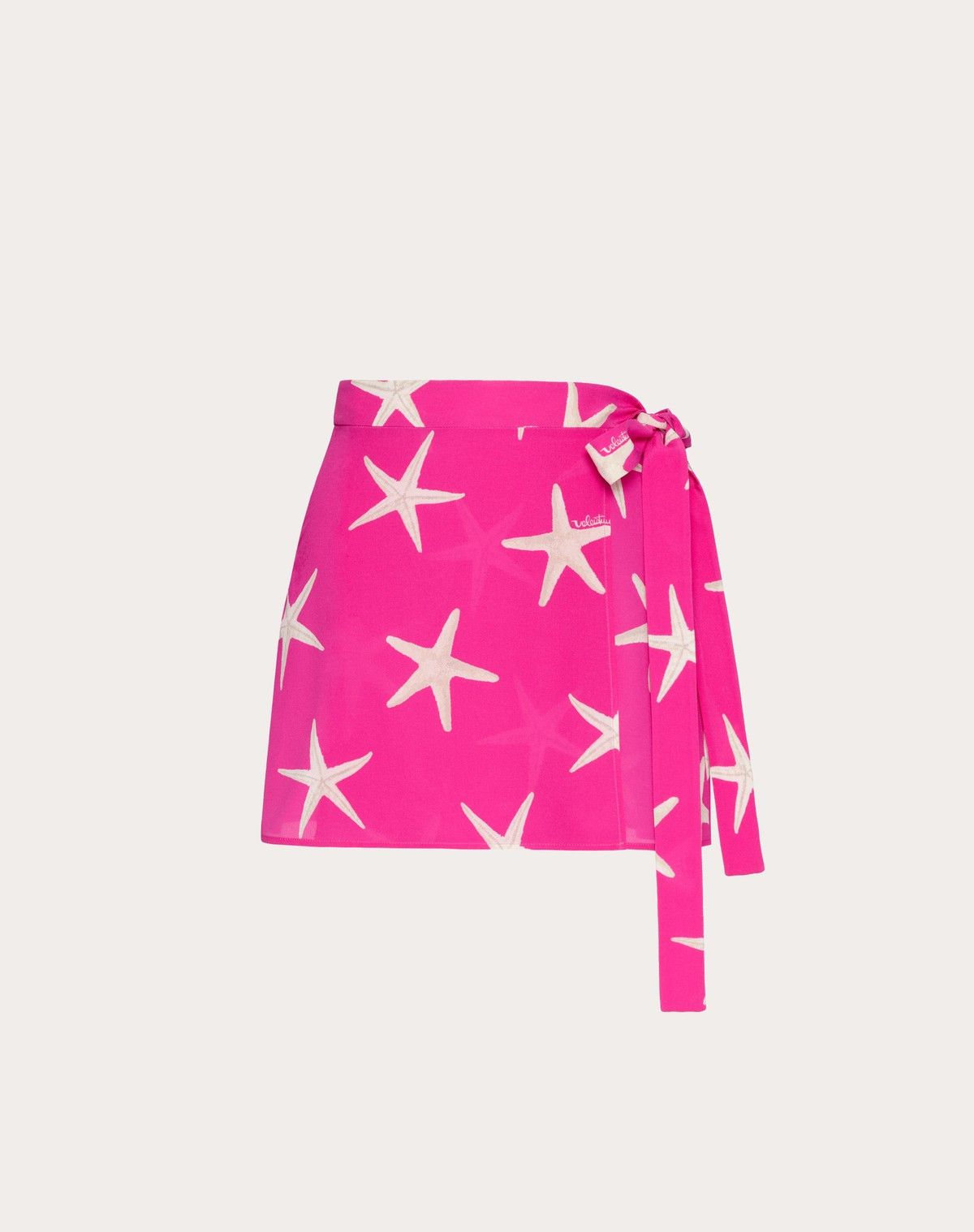 Valentino o1s1wg110525 Starfish Crepe De Chine Skirt in Pink Size 25" / US 0 / IT 36 - 1 Thumbnail