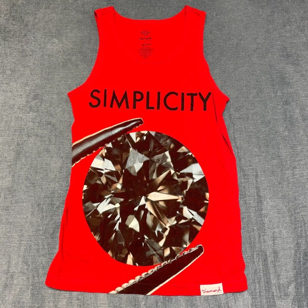 Diamond Supply Co. Diamond Supply Co. Simplicity Tank Mens Small Red Cotton Graphic Performance Size US S / EU 44-46 / 1 - 2 Thumbnail