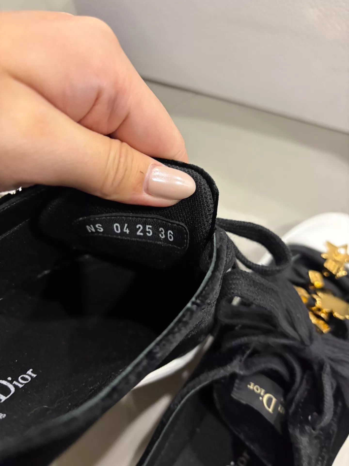 Dior Dior 25 New Black Velvet Lucky Casual Sneakers 36 Size US 5.5 / IT 35.5 - 5 Thumbnail