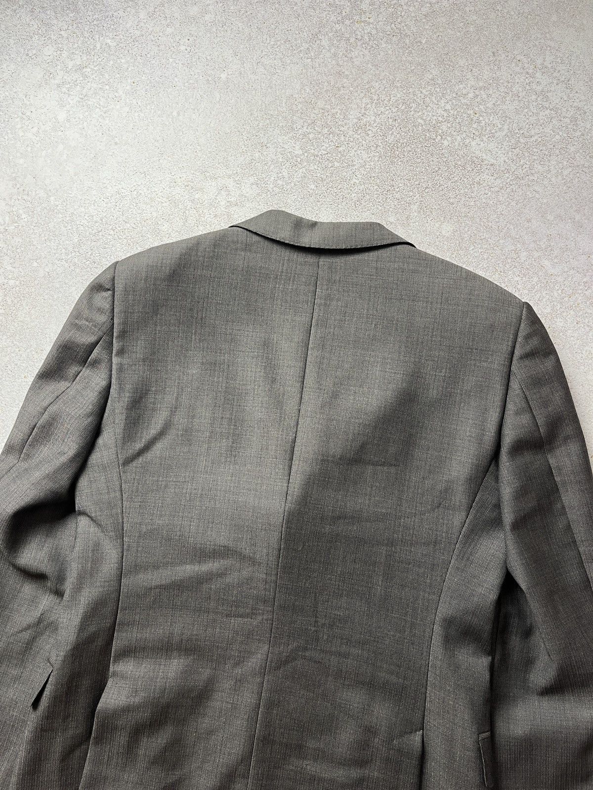 Gucci GUCCI Grey Wool Suit Jacket Peak Lapel 2 Button Blazer Size 38R - 5 Thumbnail