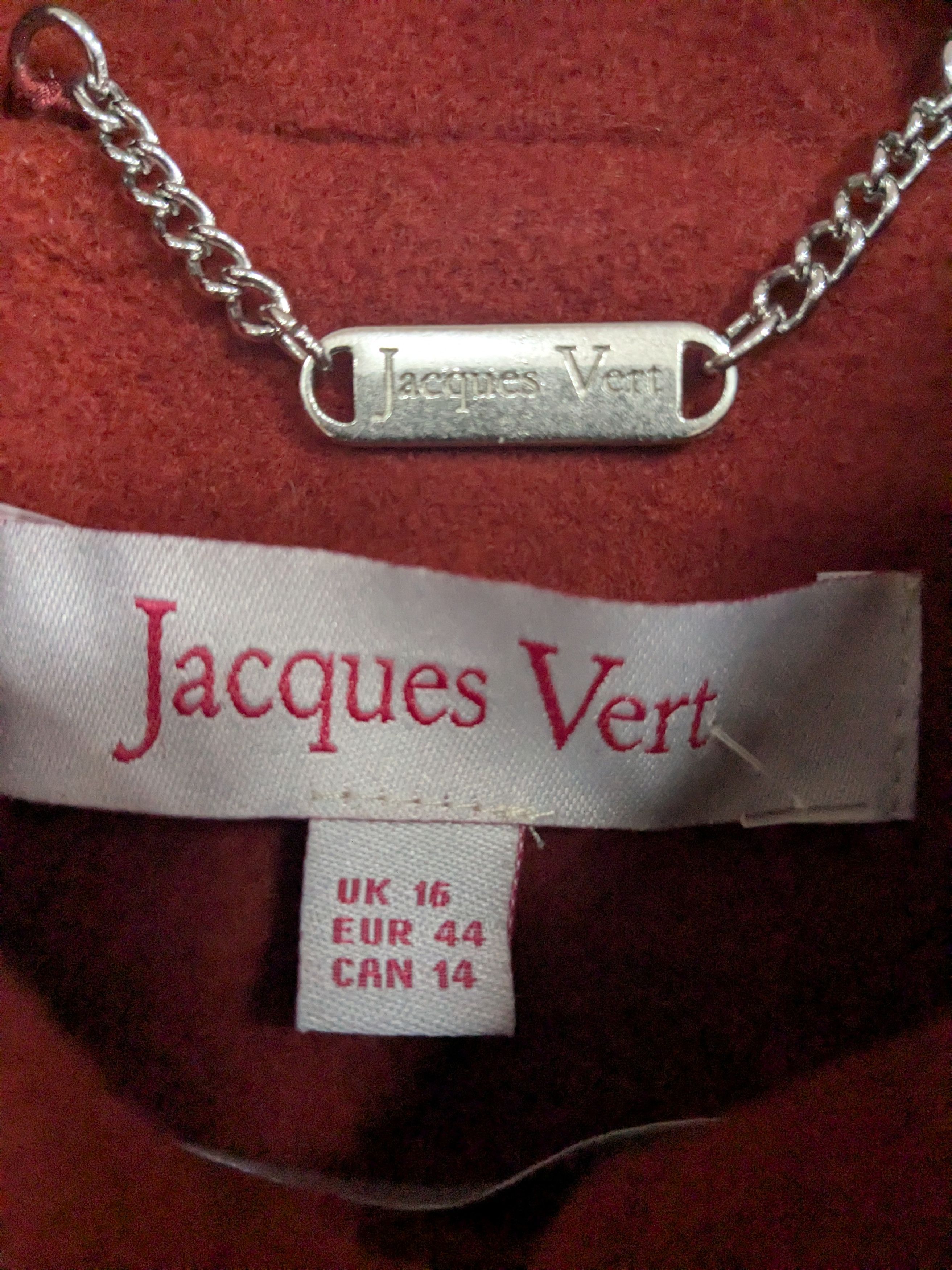 Other Jacques Vert Wool Cashmere Coat Rusty Red Women’s Size 44 Size M / US 6-8 / IT 42-44 - 2 Thumbnail