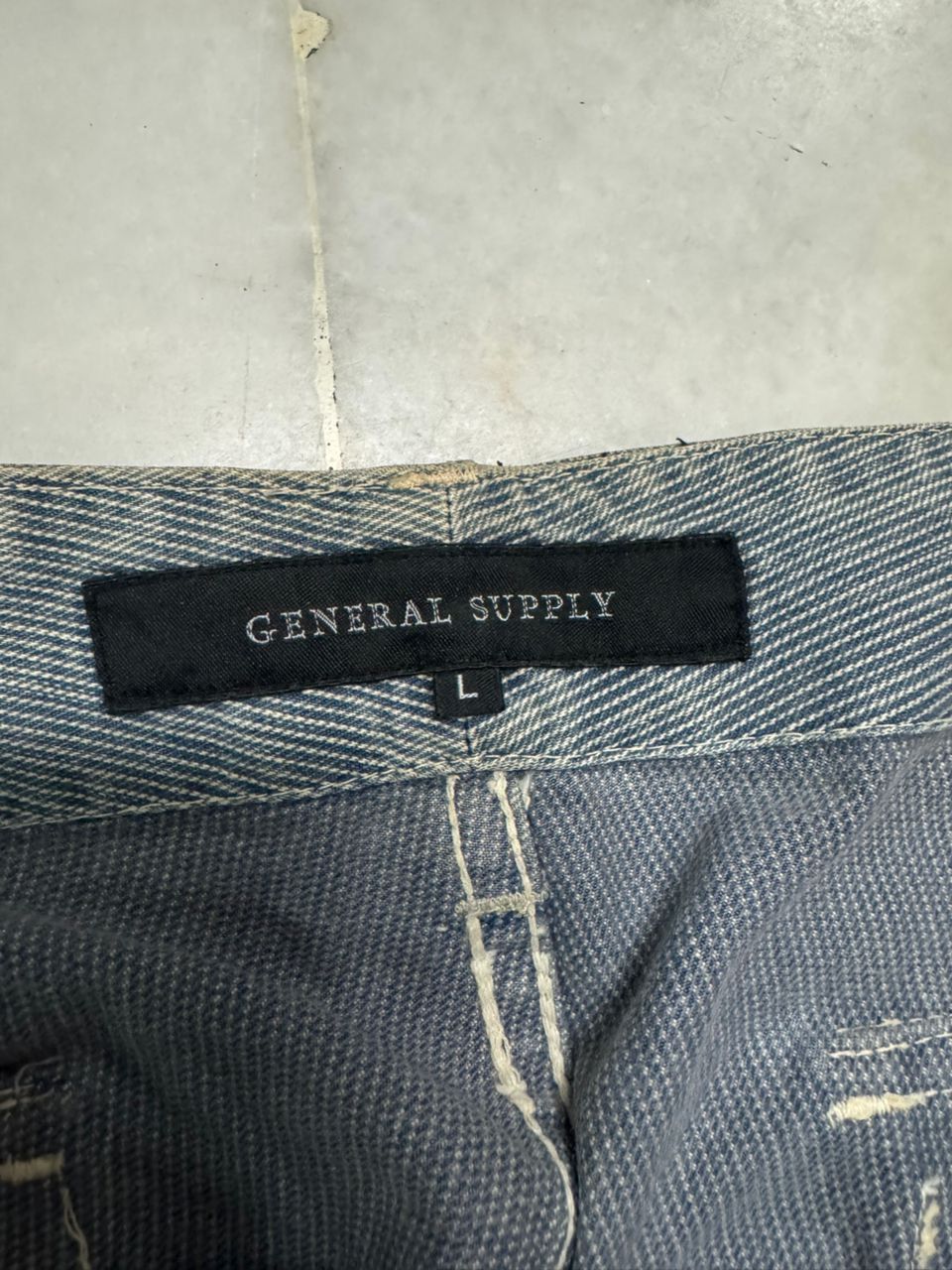 Japanese Brand 💥Insane💥90s Thrashed General Supply Hickory Tactical Cargo Size US 33 - 11 Thumbnail