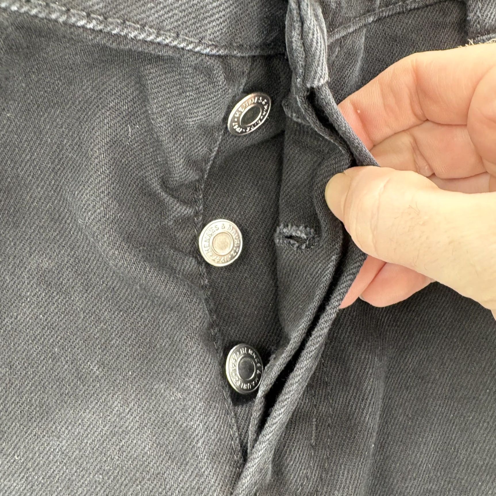 H&M H&M Jeans 90s Straight Womens 12 Black Charcoal Wash High Waist Full Length NWT Denim 5-Pocket 90s Theme Womens Size 34" / US 12 / IT 48 - 4 Thumbnail