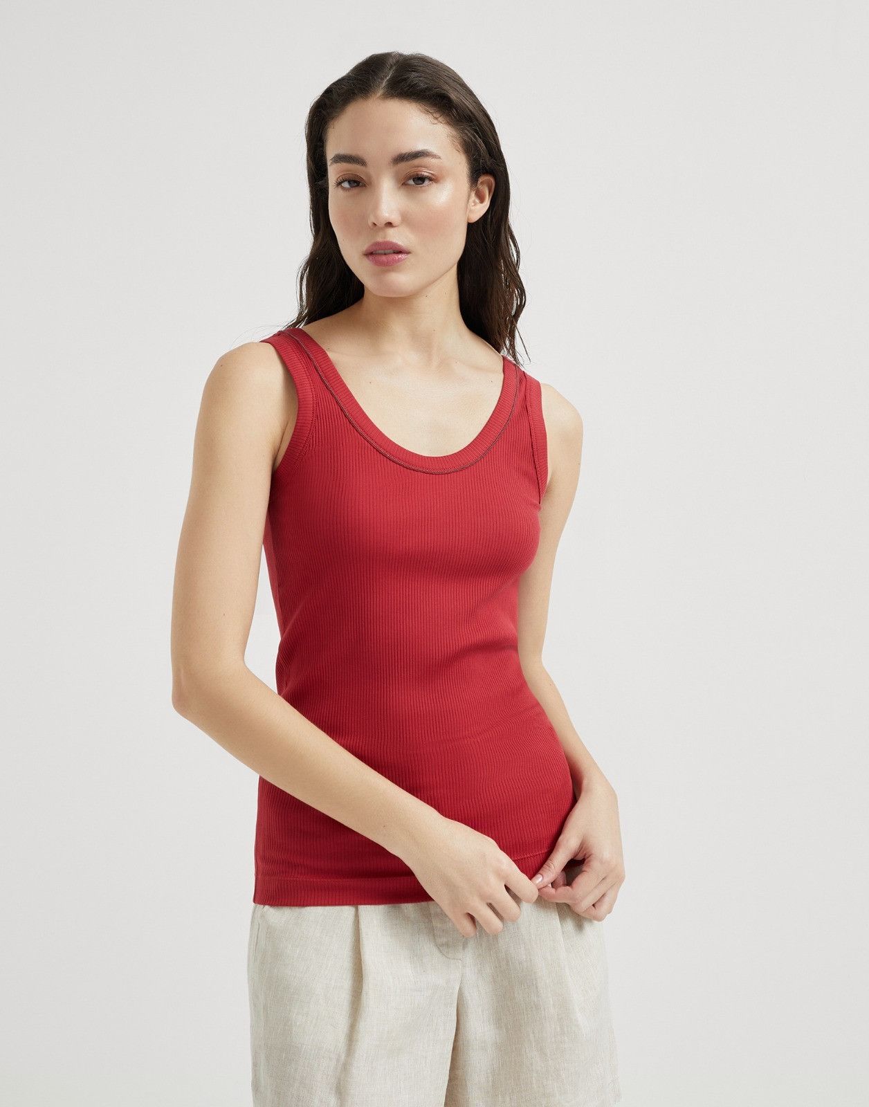 o1la1rc1a0326 Tank Top in Red