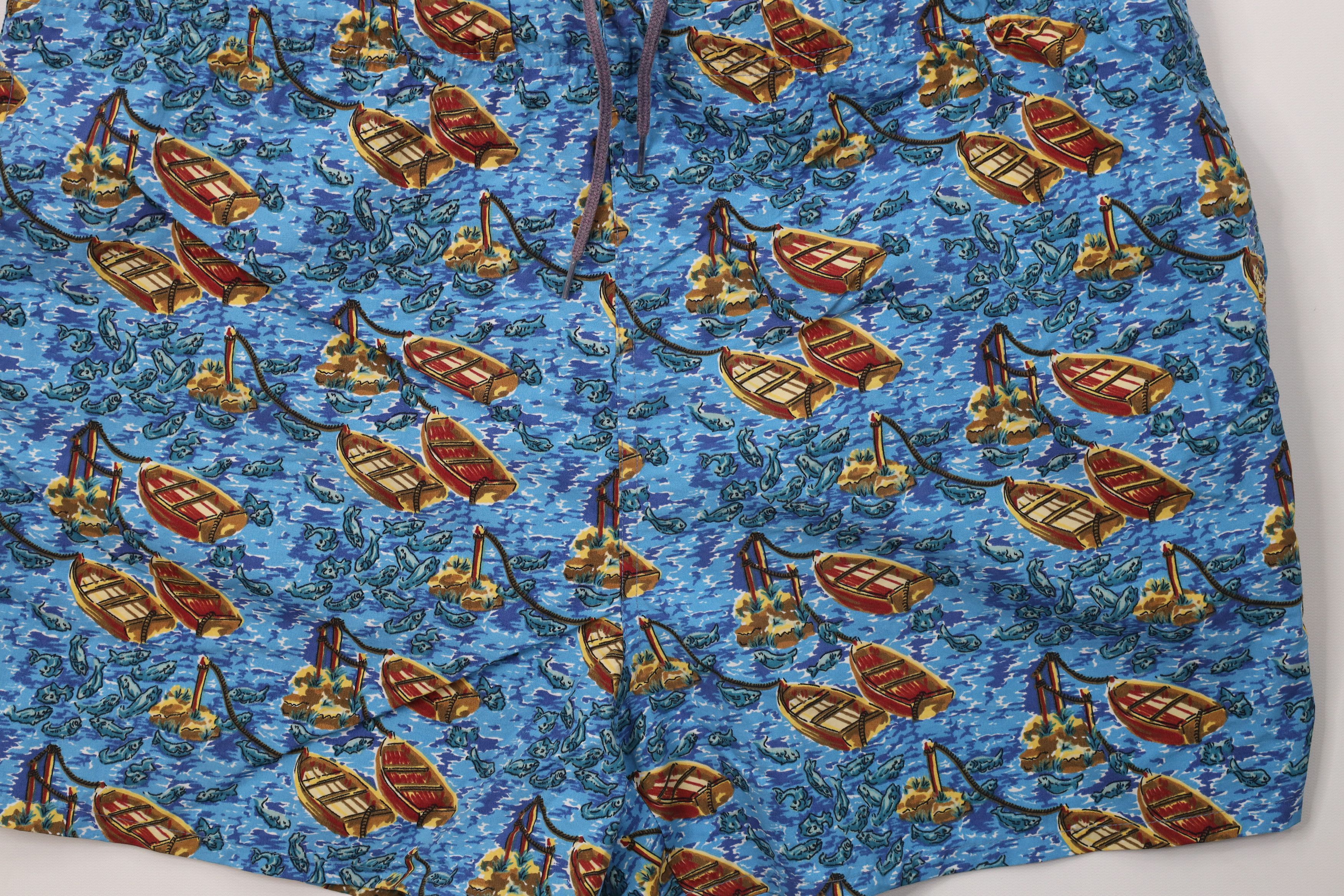 Lands' End Vintage 90s Lands End Over Print Lined Shorts Swim Trunks Size US 38 / EU 54 - 3 Thumbnail