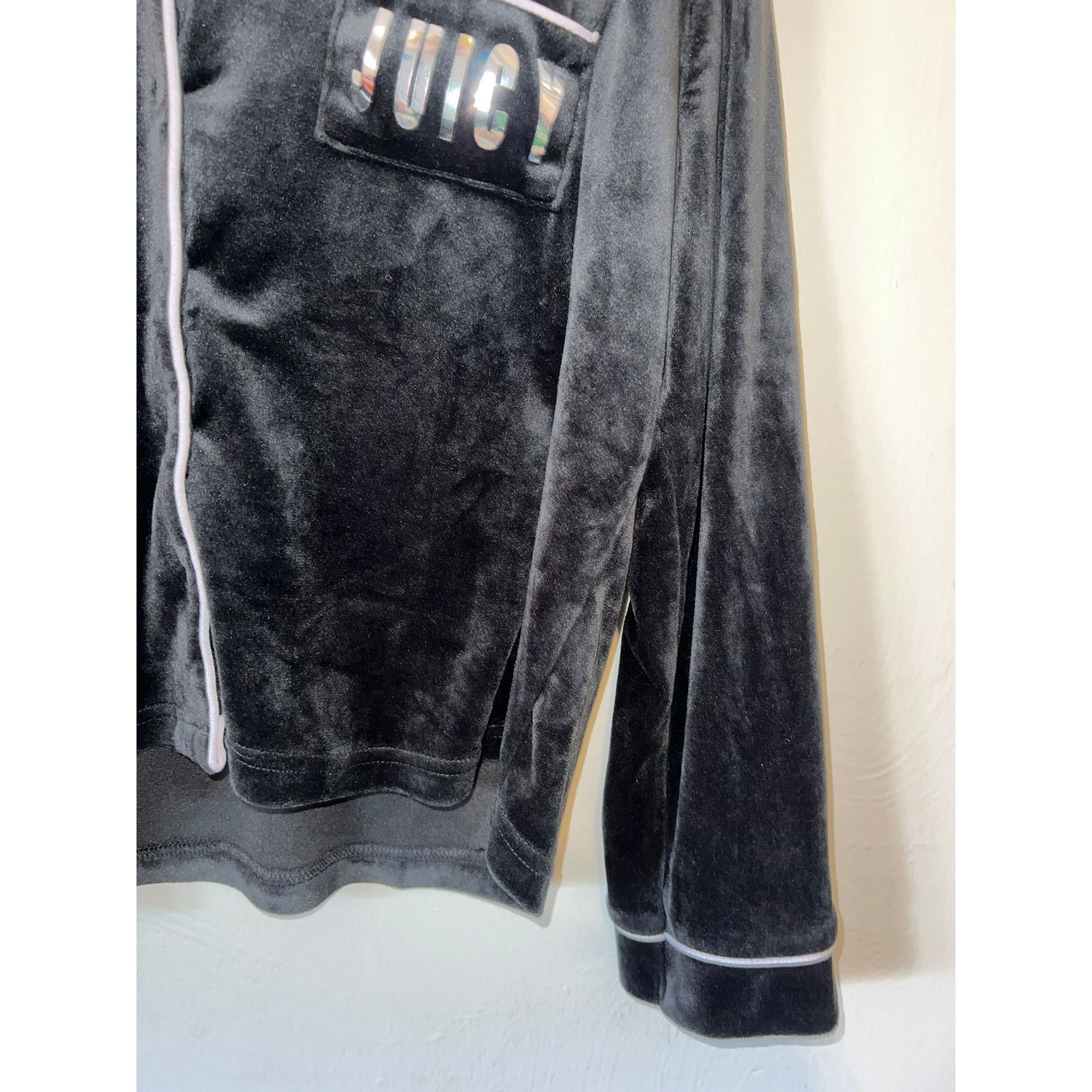 Juicy Couture Juicy Couture Sleep Top Black Silver By Juicy Women Y2K L Size L / US 10 / IT 46 - 3 Thumbnail