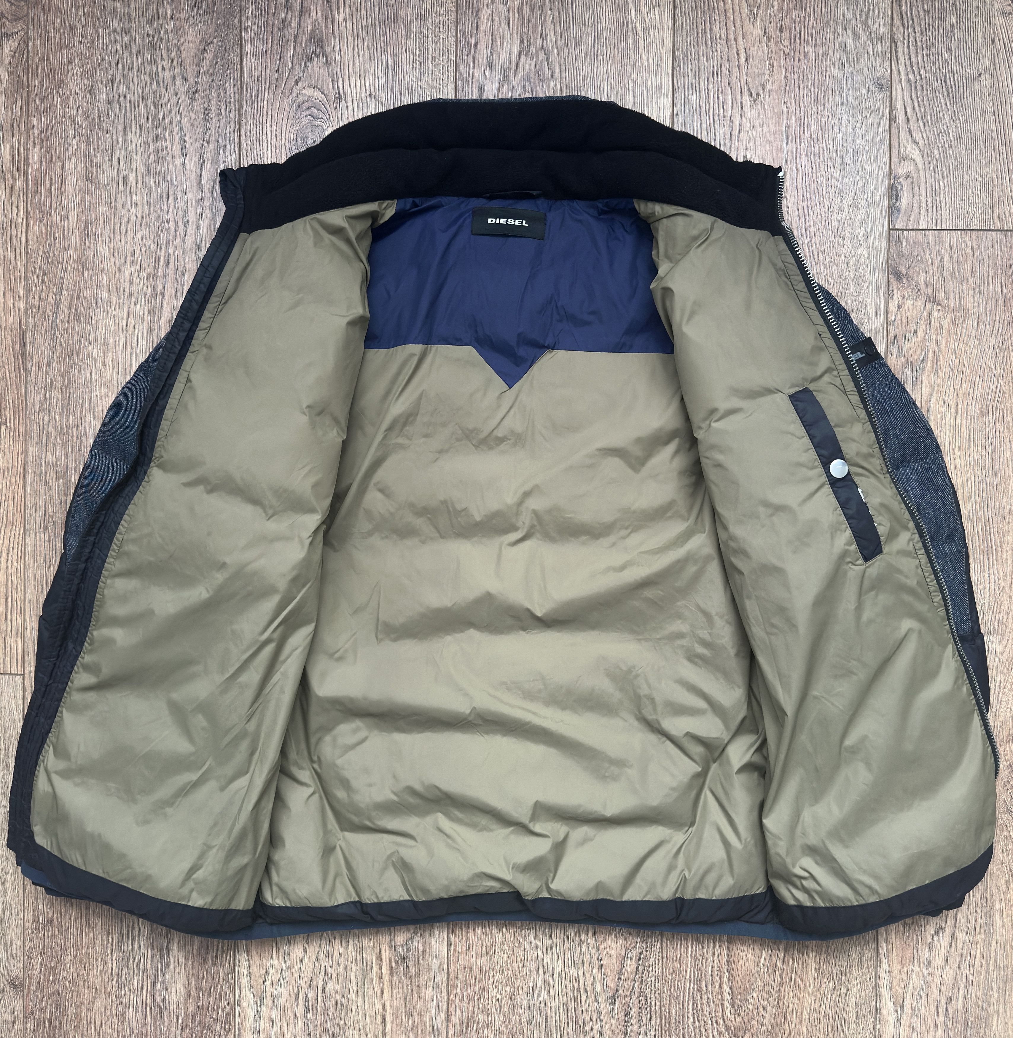 Diesel Diesel Down Puffer Jacket Black Gray Size S-M Casual Clothin Size US M / EU 48-50 / 2 - 6 Thumbnail