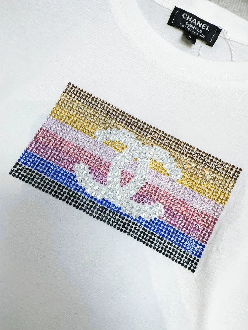 Chanel Chanel 24C vacation series white short-sleeved double C di Size S / US 4 / IT 40 - 4 Thumbnail