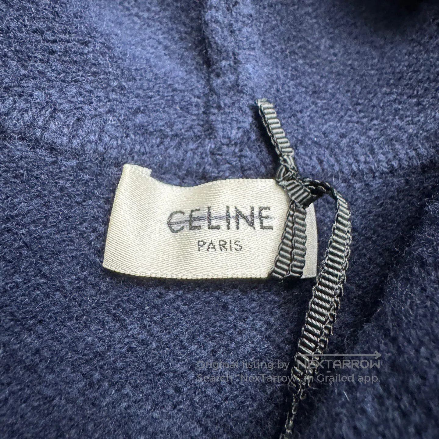 Celine CELINE Embroidered Arc de Triomphe wool hooded hoodie| Size S / US 4 / IT 40 - 3 Thumbnail