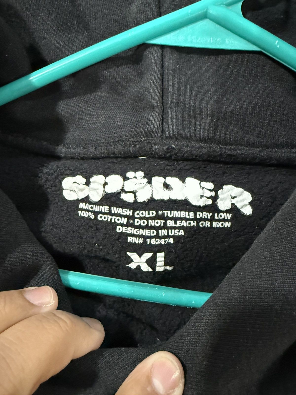 Sp5der Sp5der Rhinestone OG Web V2 Hoodie Size XL Size US XL / EU 56 / 4 - 5 Thumbnail