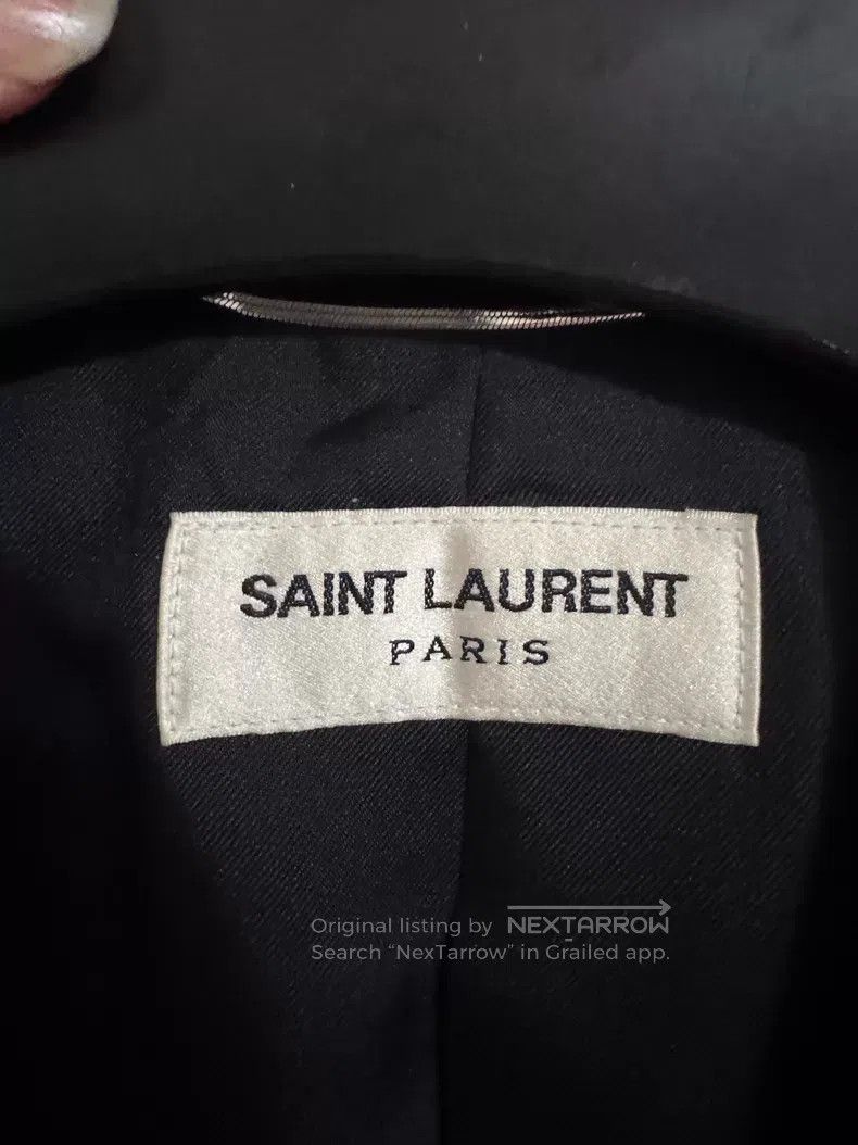 Saint Laurent Paris Saint Laurent Paris Satin Reversible Notched Lapel Smoking Size US S / EU 44-46 / 1 - 6 Thumbnail