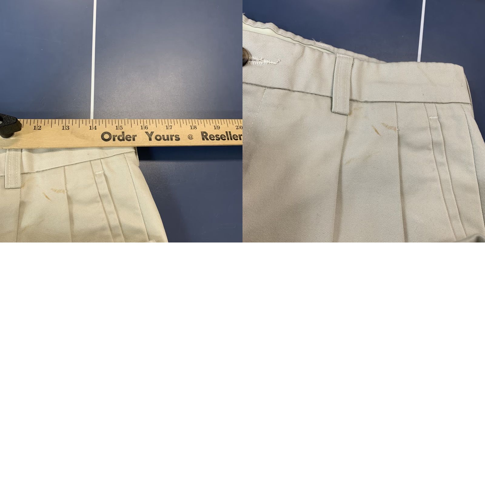 Haggar VINTAGE Haggar Khaki Chino Pants Mens 32x30 Beige Iron Free Pleated Hat? Size US 32 / EU 48 - 10 Thumbnail