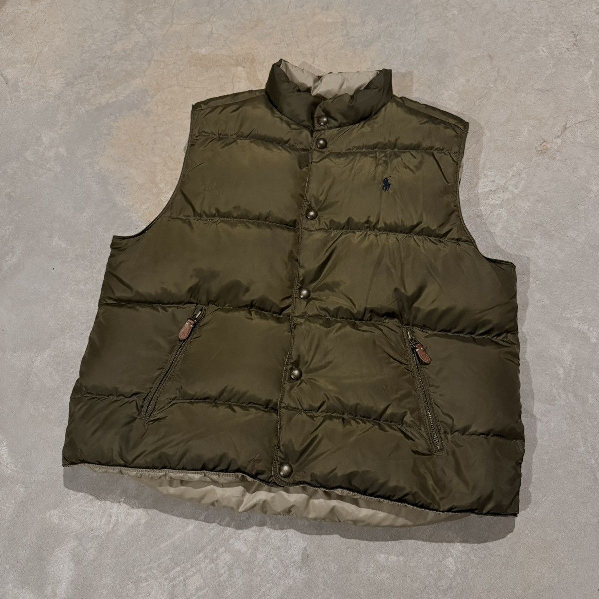 Polo Ralph Lauren Vintage 1990s Polo Ralph Lauren Pony Reversible Puffer Vest Size US XL / EU 56 / 4 - 2 Thumbnail