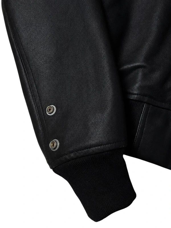 Rick Owens Rick Owens SS18 Dirt Raglan Black Leather Bomber Jacket Size US M / EU 48-50 / 2 - 4 Thumbnail