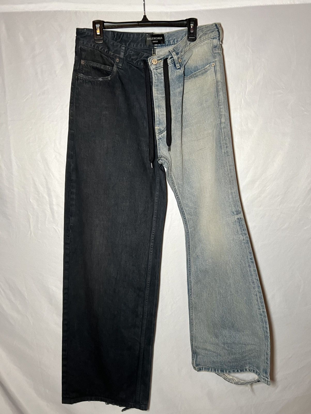 Balenciaga Balenciaga FW24 Blue Fifty Fifty Jeans Size US 30 / EU 46 - 1 Thumbnail