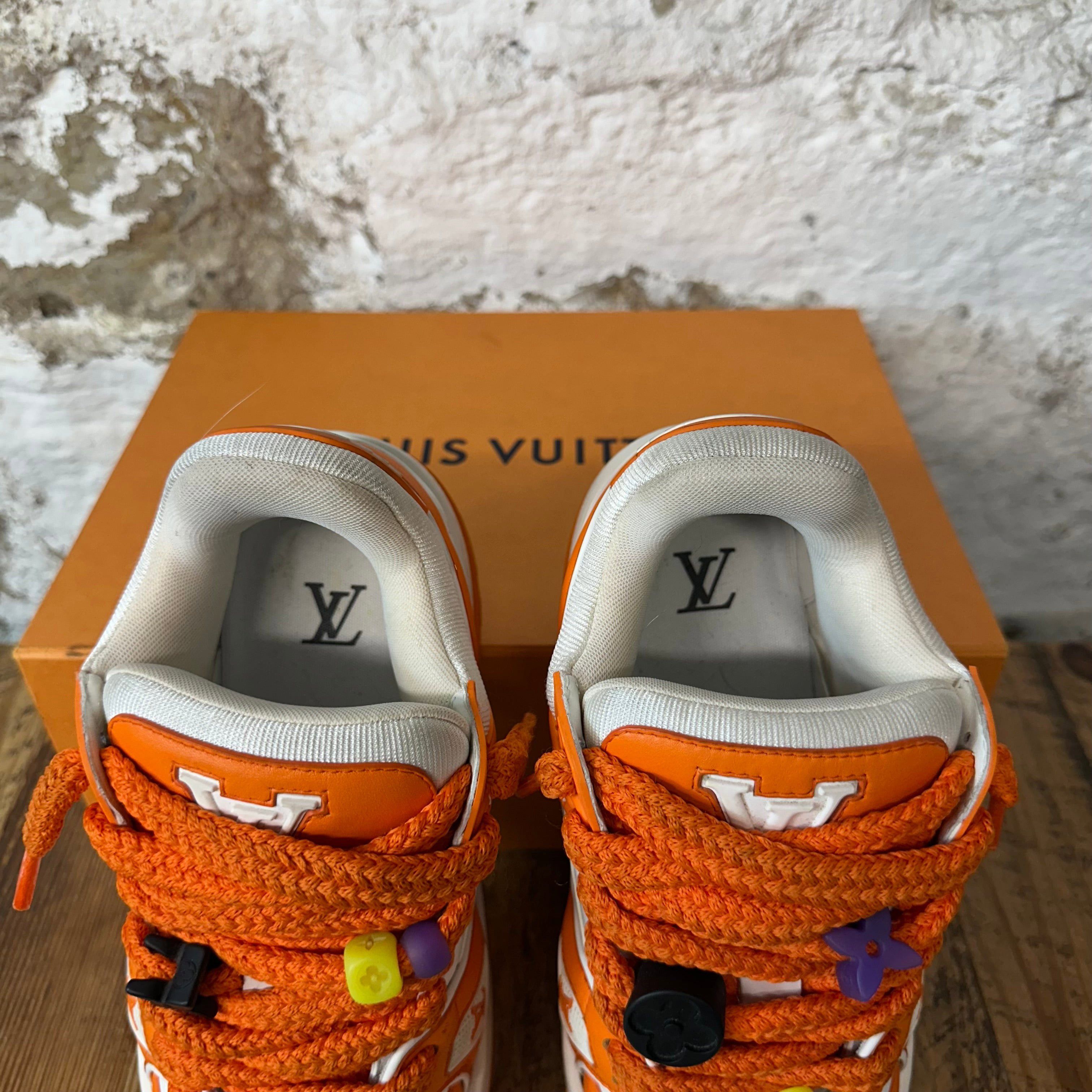 Louis Vuitton Louis Vuitton Orange White Maxi Trainer Sz 6.5 (5LV) Size US 6.5 / EU 39-40 - 4 Thumbnail