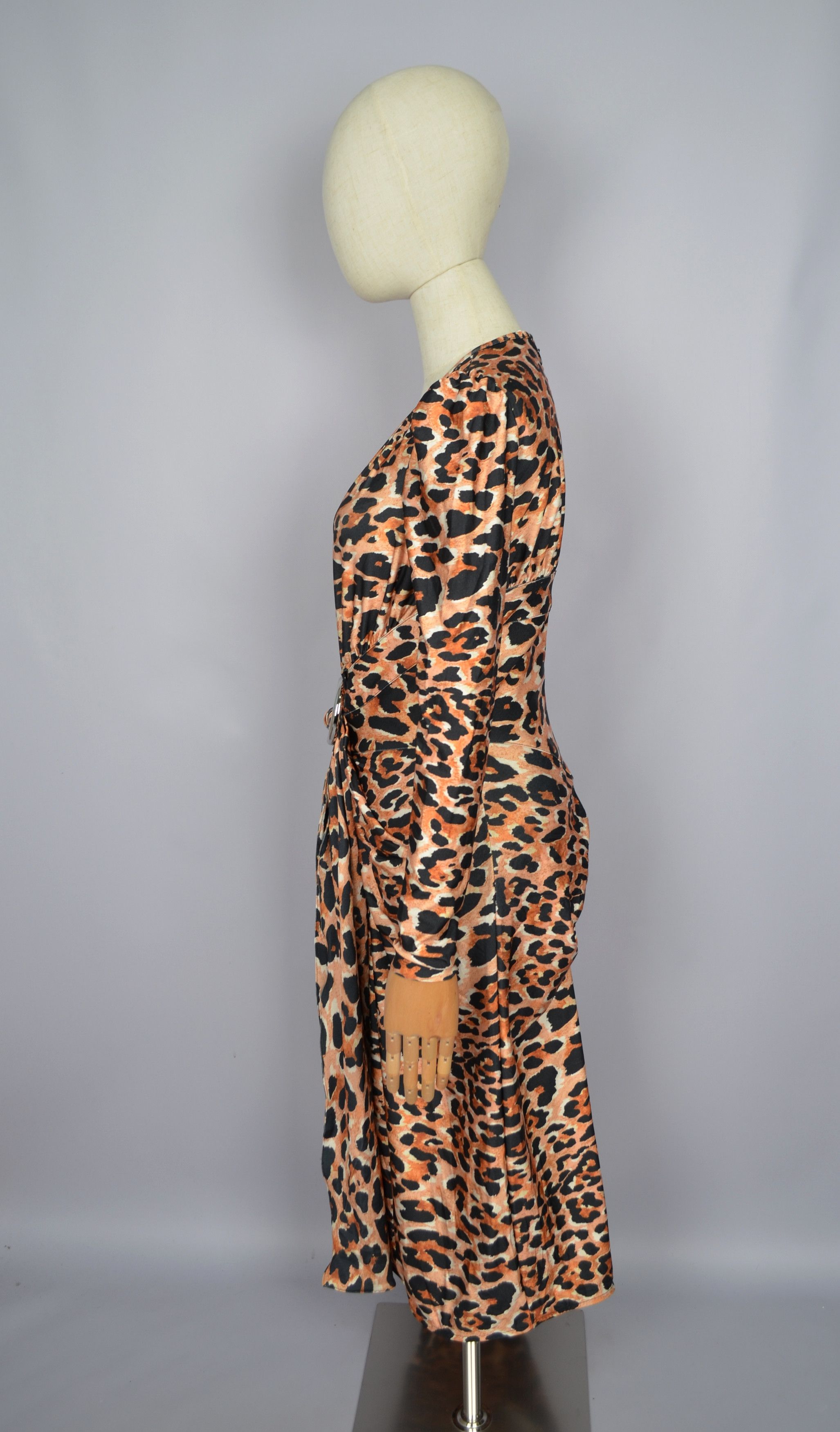 Designer × H&M × Paco Rabanne H&M x Paco Rabanne Dress Leopard Print Buckle Detail Stretch Size XS / US 0-2 / IT 36-38 - 9 Thumbnail