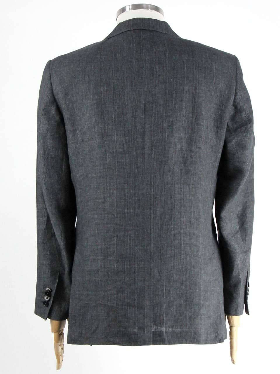 Ermenegildo Zegna GRITTI BY ERMENEGILDO ZEGNA Linen checkered jacket Size 50R - 4 Thumbnail