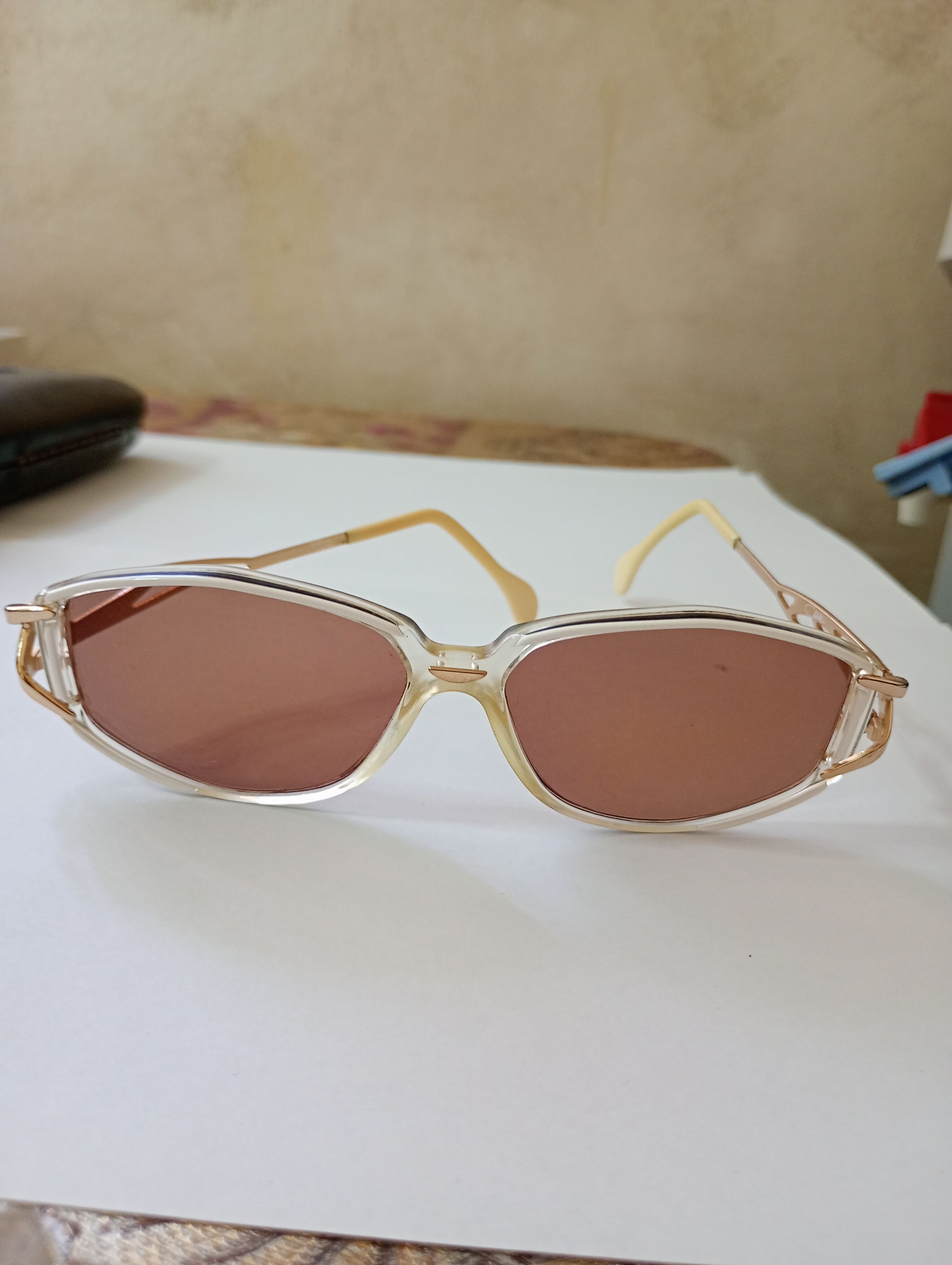 Cazal Vintage Cazal Eyeglasses Frame Gold Crystal Germany Size ONE SIZE - 2 Thumbnail
